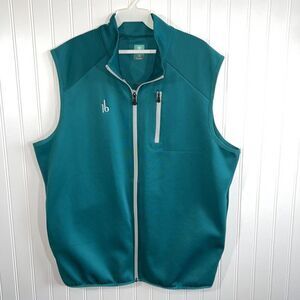 Woman’s Pro Tour Be inspired Embroidered Green Vest With Gray Accents Size M